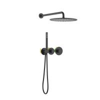 Душевая система со смесителем Timo Saona SX-2359/03SM монтаж встраиваемая в стену с термостатом черный