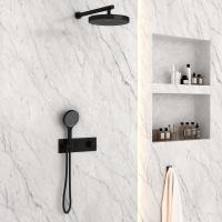 Душевая система со смесителем Vincea Inspire VSFW-422TI2MB монтаж встраиваемая в стену с термостатом матовый черный