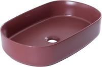 Раковина накладная овальная Allen Brau Fantasy 4.11022.BD керамика цвет красный
