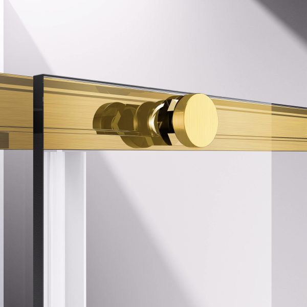 Душевая дверь Vincea Slim-N VDS-4SN110CLG 110 см стекла прозрачные, профиль брашированное золото