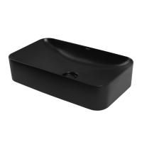 Раковина  прямоугольная Abber Rechteck AC2204MB фаянс цвет черный матовый