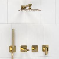 Душевая система со смесителем Wasserkraft Neckar 2100 A2151.278.279.183.208.280.197.281 монтаж встраиваемая в стену без термостата золото
