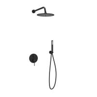Душевая система со смесителем Sancos Select SC3003MB монтаж встраиваемая  в стену без термостата черный матовый