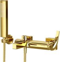Смеситель для ванны или душа Wasserkraft Sauer 7101 настенный 
без термостата золото