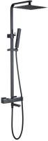 Душевая система со смесителем Allen Brau Infinity 2.0 5.21029-31 монтаж настенная без термостата черный матовый