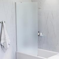 Шторка для ванны неподвижная  Am.Pm Gem W90BS-080-140CM 80 см, стекла матовые, профиль хром