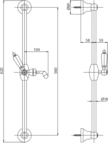 Душевая система  Cezares Vintage VINTAGE-SD-02-Sw монтаж   