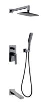Душевая система со смесителем Boheme Venturo 374-SGM-2 монтаж встраиваемая в стену без термостата Shine Gun Metall