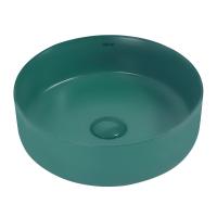 Раковина накладная круглая Abber Bequem AC2108MBG фаянс цвет темно-зеленый матовый
