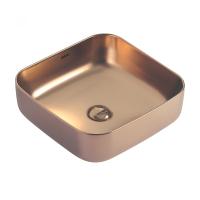 Раковина накладная квадратная  Abber Rechteck AC2211MRG фаянс цвет розовое золото матовое