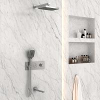 Душевая система со смесителем Vincea  VSFW-432T1CH монтаж встраиваемая в стену с термостатом хром