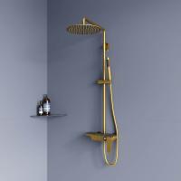 Душевая система со смесителем RGW Shower Panels 51140133-06 монтаж настенная без термостата золото