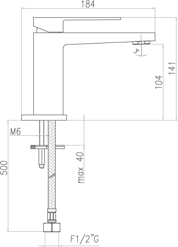 Смеситель для раковины Webert Pegaso PE830102740 белый