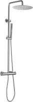 Душевая система со смесителем Allen Brau Fantasy 5.11001-BN монтаж настенная с термостатом брашированный никель