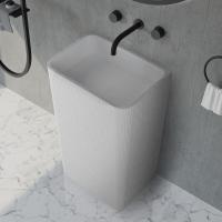 Раковина  прямоугольная Abber STEIN AS2505-H искусственный камень цвет белый матовый