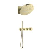 Душевая система со смесителем Timo Saona SX-2329/17SM монтаж встраиваемая в стену с термостатом матовое золото