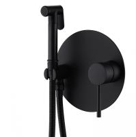 Гигиенический душ Abber Emotion AF8826B встраиваемый в стену черный матовый