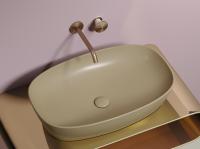 Раковина накладная овальная Ceramica Nova Element CN6049MC фарфор цвет бежевый матовый