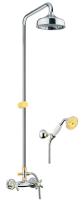 Душевая система со смесителем Webert Armony AM760405017 монтаж настенная без термостата хром/золото