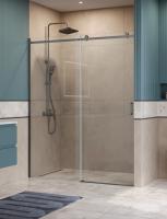 Душевая дверь BelBagno Soft Close-2 SOFT_CLOSE-2-BF-1-160-C-GM 160 см стекла прозрачные, профиль оружейная сталь