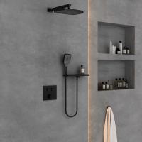 Душевая система со смесителем Vincea  VSFW-4211RMB монтаж встраиваемая в стену без термостата матовый черный