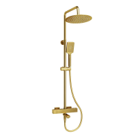 Душевая система со смесителем Wasserkraft  A199.259.201.BG Thermo монтаж настенная с термостатом золото