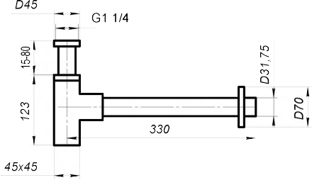 Сифон для раковины BelBagno BB-SMQ2-01 хром