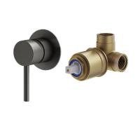 Смеситель для душа на 1 выход Plumberia Selection IXO KITXO1135GR встраиваемый в стену 
без термостата матовый графит