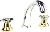 Смеситель для раковины Webert Armony AM750101017 хром/золото