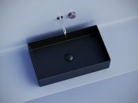 Раковина накладная прямоугольная Ceramica Nova Element CN6070MB фарфор цвет черный матовый