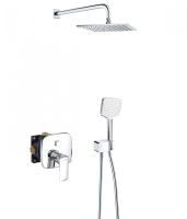Душевая система со смесителем Kludi Ameo 416720575 монтаж встраиваемая в стену без термостата хром