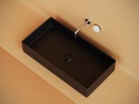 Раковина накладная прямоугольная Ceramica Nova Element CN6071MB фарфор цвет черный матовый