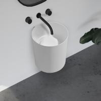 Раковина  круглая Abber STEIN AS2624 искусственный камень цвет белый матовый