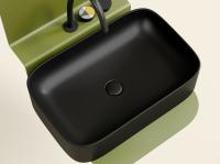 Раковина накладная прямоугольная Ceramica Nova Element CN6053MB фарфор цвет черный матовый