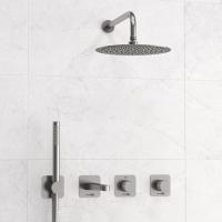 Душевая система со смесителем Wasserkraft Tauber 6400 A6451.297.298.097.121.275.100.276 монтаж встраиваемая в стену без термостата никель