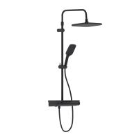 Душевая система со смесителем Damixa Gala 953760300 монтаж настенная с термостатом черный матовый