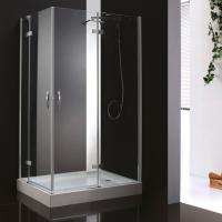 Душевой угол Cezares Bergamo BERGAMO-A-2-100-C-Cr квадратная   стекла прозрачные, профиль хром