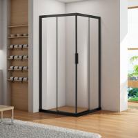 Душевой угол Aquanet Pleasure AE60-S-100x100U-BT квадратная  100x100 стекла прозрачные, профиль черный