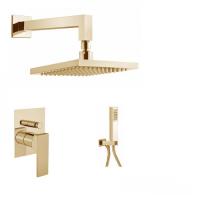 Душевая система со смесителем Webert Pegaso PE890103794 монтаж встраиваемая в стену без термостата матовое золото