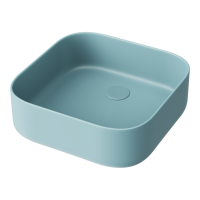Раковина накладная квадратная  Omoikiri June 4972075 керамика цвет голубой