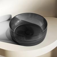 Раковина  круглая Abber Kristall AT2804Onyx полиэфирная смола цвет черный