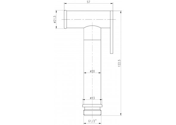 Гигиенический душ Aquanet Static 00257146 встраиваемый в стену хром