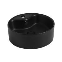 Раковина  круглая Abber Bequem AC2104MB керамика цвет черный матовый