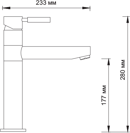 Смеситель для кухни Wasserkraft Wern 4207 без подключения к фильтру никель