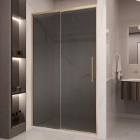 Душевая дверь Vincea Stella VDS-1ST120CGG 120 см стекла тонированные, профиль брашированное золото