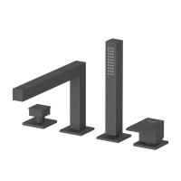 Смеситель для ванны Cezares Porta PORTA-BVDM4-NOP на борт ванны 
без термостата черный матовый