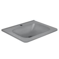 Раковина мебельная прямоугольная Vincea  VCB-2VP600G литьевой мрамор цвет серый матовый