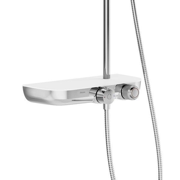Душевая система со смесителем Ravak Termo X070161 монтаж настенная с термостатом хром/белая