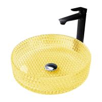 Раковина  круглая Abber GLAS AK2301Y стекло цвет желтый