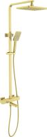Душевая система со смесителем Timo Tetra-Thermo SX-0169/17 монтаж настенная с термостатом матовое золото